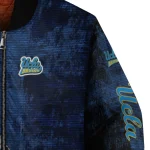 ucla bruins torn texture print blue black bomber jacket best selling