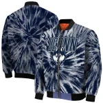 uconn huskies dynamic rings blue bomber jacket best selling