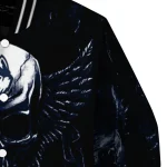 uconn huskies skull bite blue black varsity jacket best selling