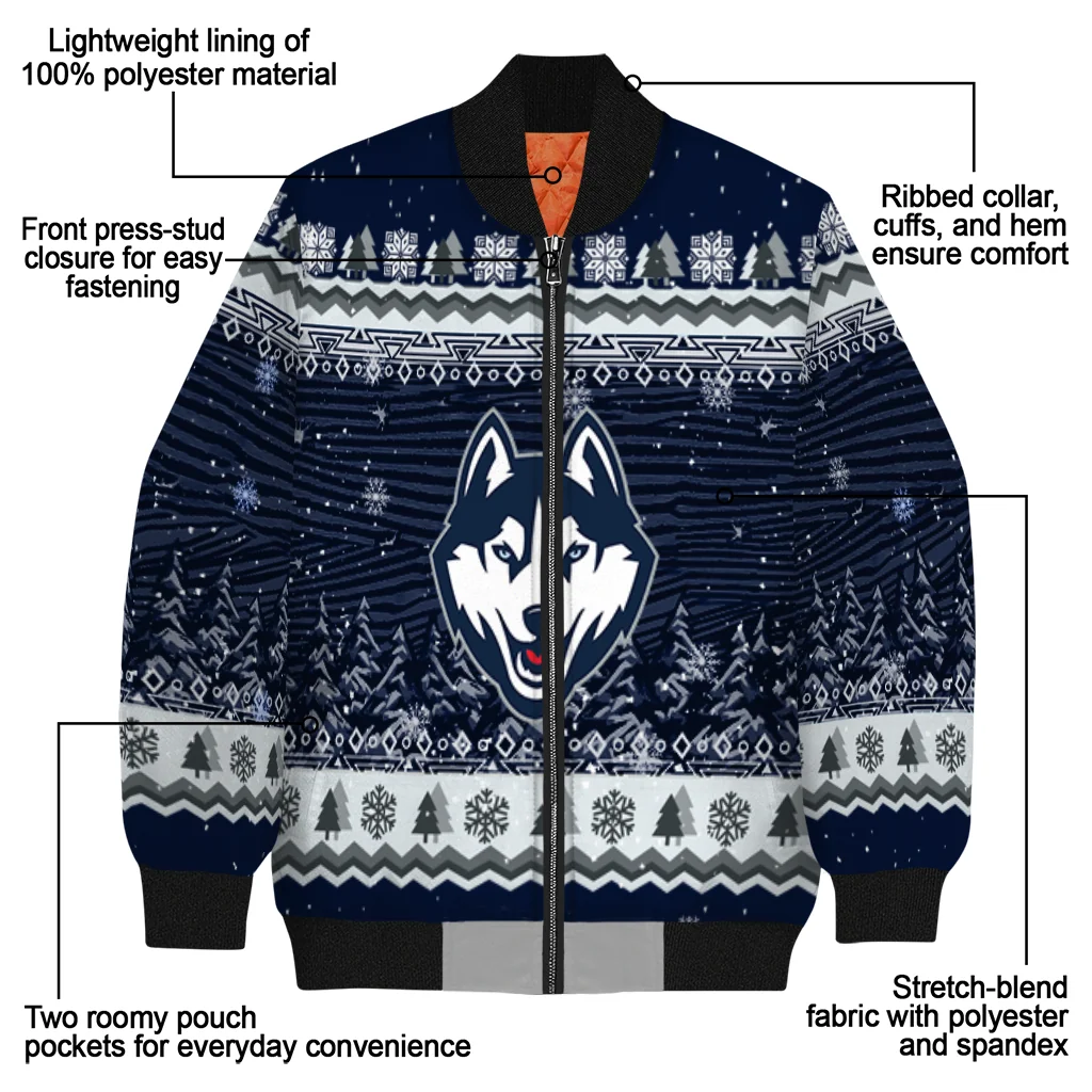uconn huskies snowy pines blue bomber jacket new arrival uconn huskies snowy pines blue bomber jacket new arrival