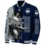 uconn huskies spooky grin blue varsity jacket best selling