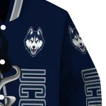 uconn huskies spooky grin blue varsity jacket best selling