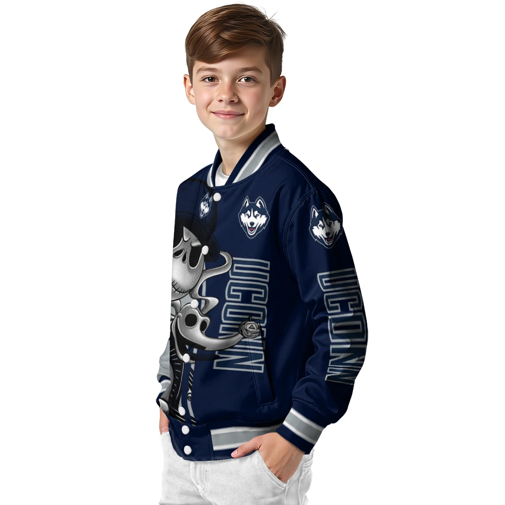 uconn huskies spooky grin blue varsity jacket trendy uconn huskies spooky grin blue varsity jacket trendy