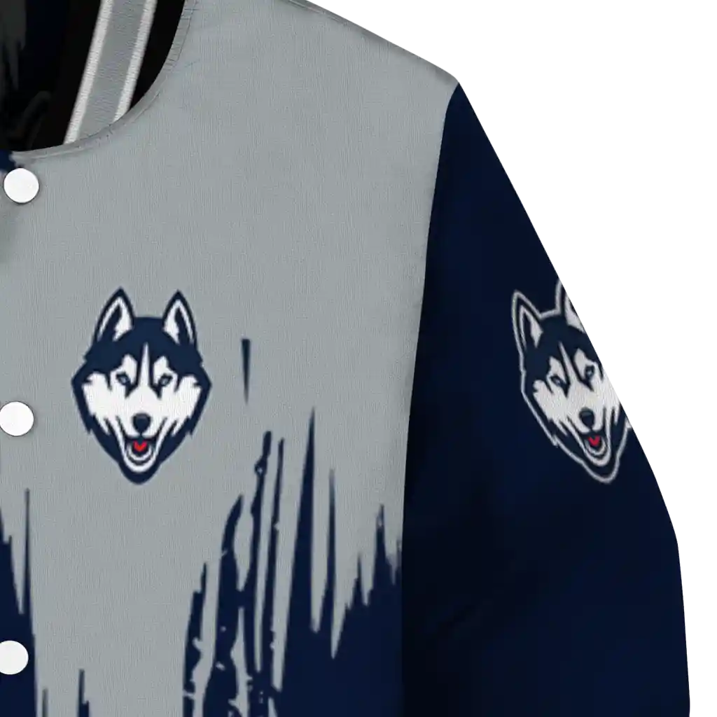 uconn huskies urban mark blue varsity jacket premium grade uconn huskies urban mark blue varsity jacket premium grade