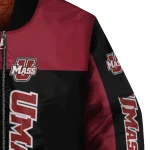 umass minutemen intricate skull red black bomber jacket best selling