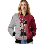umass minutemen minnie mouse red bomber jacket best selling