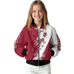 umass minutemen ripped bolt red white bomber jacket best selling