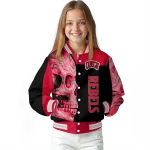 unlv rebels fire skull red black varsity jacket best selling