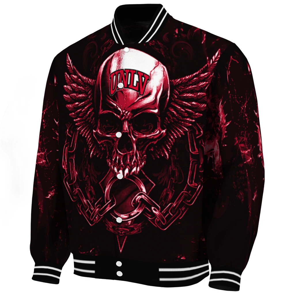 unlv rebels skull bite red black varsity jacket best selling unlv rebels skull bite red black varsity jacket best selling