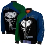 utah jazz edgy mask navy black bomber jacket best selling