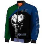 utah jazz edgy mask navy black bomber jacket best selling