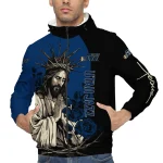 utah jazz jesus roses navy black windbreaker jacket best selling