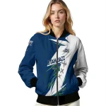 utah jazz ripped bolt navy white bomber jacket best selling