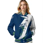 utah jazz ripped bolt navy white varsity jacket best selling