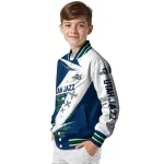 utah jazz ripped bolt navy white varsity jacket best selling