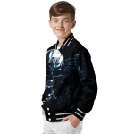 utah jazz skull bite navy black varsity jacket best selling