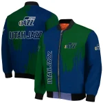 utah jazz urban mark navy bomber jacket best selling