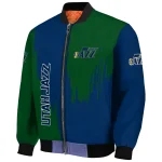 utah jazz urban mark navy bomber jacket best selling