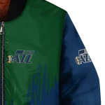 utah jazz urban mark navy bomber jacket best selling