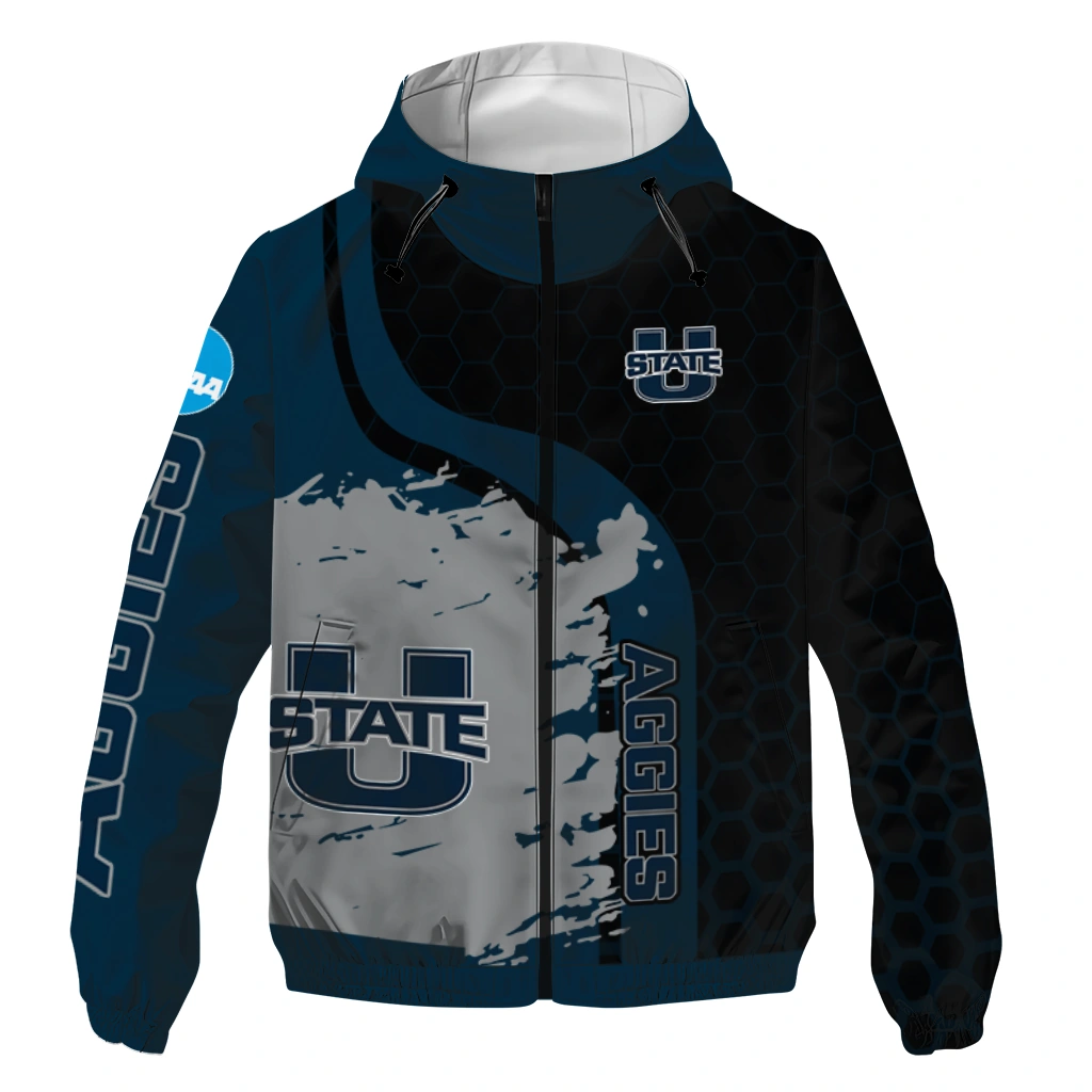 utah state aggies grid streak navy black windbreaker jacket best selling utah state aggies grid streak navy black windbreaker jacket best selling