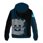 utah state aggies grid streak navy black windbreaker jacket best selling