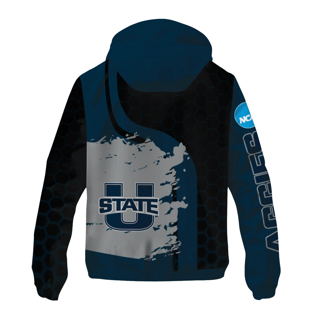 utah state aggies grid streak navy black windbreaker jacket fashion forward utah state aggies grid streak navy black windbreaker jacket fashion forward