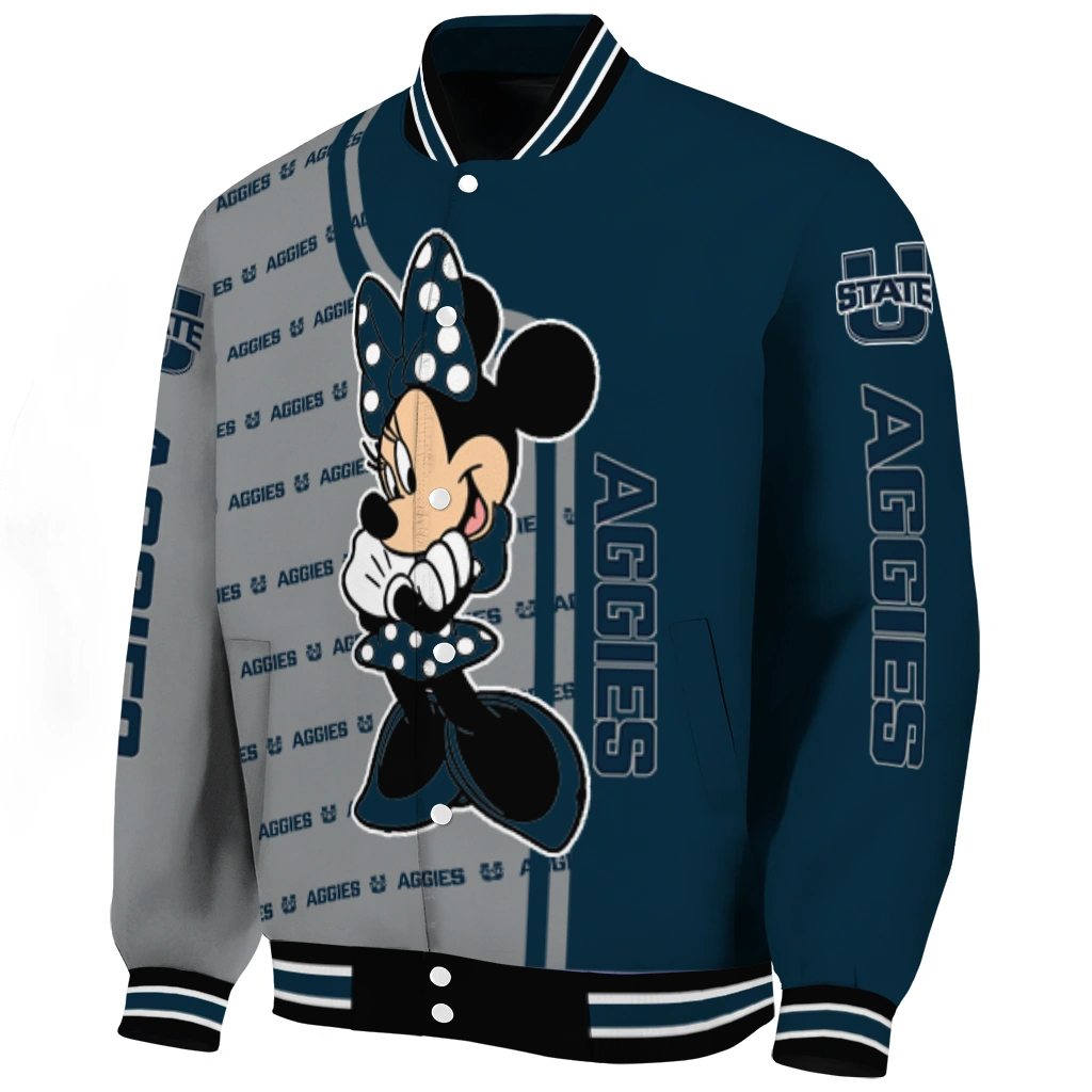 utah state aggies minnie mouse navy varsity jacket best selling utah state aggies minnie mouse navy varsity jacket best selling