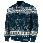 utah state aggies snowy pines navy varsity jacket best selling