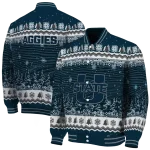 utah state aggies snowy pines navy varsity jacket best selling