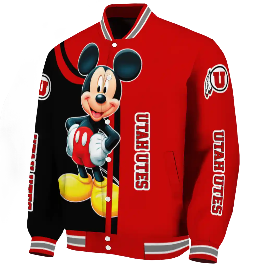 utah utes mickey mouse red varsity jacket best selling utah utes mickey mouse red varsity jacket best selling