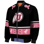 utah utes pink ribbon black pink bomber jacket best selling