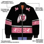 utah utes pink ribbon black pink bomber jacket best selling
