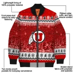 utah utes snowy pines red bomber jacket best selling