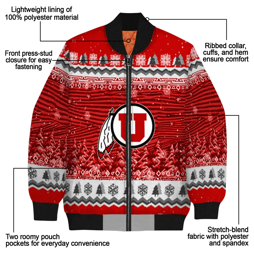 utah utes snowy pines red bomber jacket new arrival utah utes snowy pines red bomber jacket new arrival