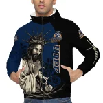 utep miners jesus roses blue black windbreaker jacket best selling