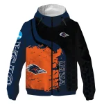 utsa roadrunners grid streak orange black windbreaker jacket best selling