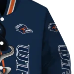 utsa roadrunners spooky grin orange varsity jacket best selling