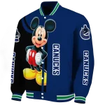 vancouver canucks mickey mouse blue varsity jacket best selling