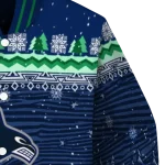 vancouver canucks snowy pines blue varsity jacket best selling