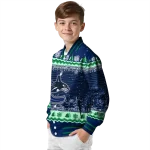 vancouver canucks snowy pines blue varsity jacket best selling