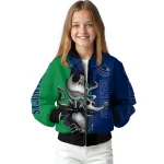 vancouver canucks spooky grin blue bomber jacket best selling