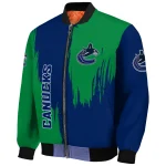 vancouver canucks urban mark blue bomber jacket best selling