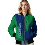 vancouver canucks urban mark blue bomber jacket best selling