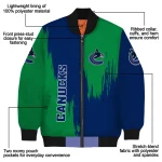 vancouver canucks urban mark blue bomber jacket best selling