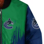 vancouver canucks urban mark blue bomber jacket best selling