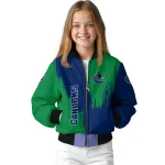 vancouver canucks urban mark blue bomber jacket best selling