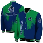vancouver canucks urban mark blue varsity jacket best selling