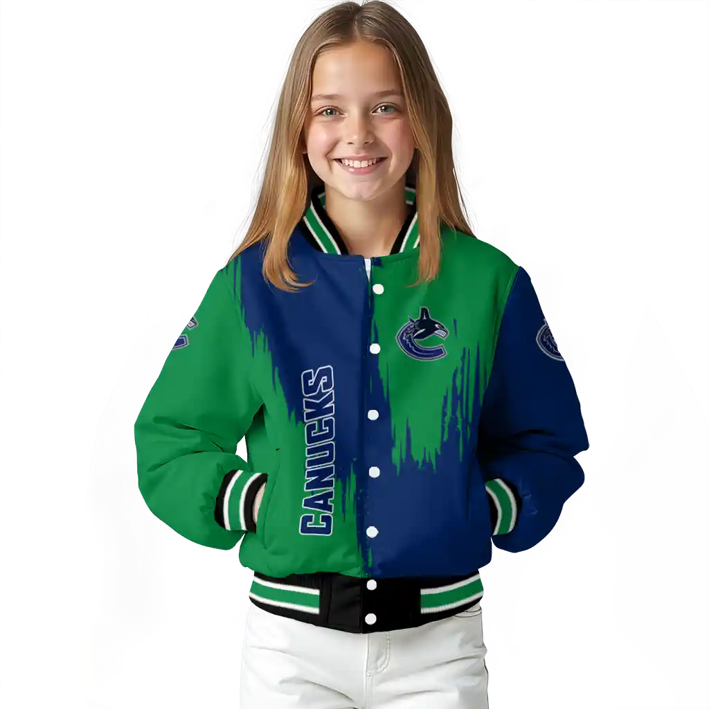 vancouver canucks urban mark blue varsity jacket top rated vancouver canucks urban mark blue varsity jacket top rated