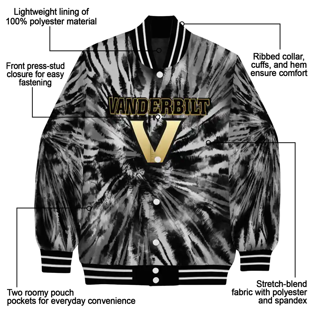 vanderbilt commodores dynamic rings black varsity jacket new arrival vanderbilt commodores dynamic rings black varsity jacket new arrival