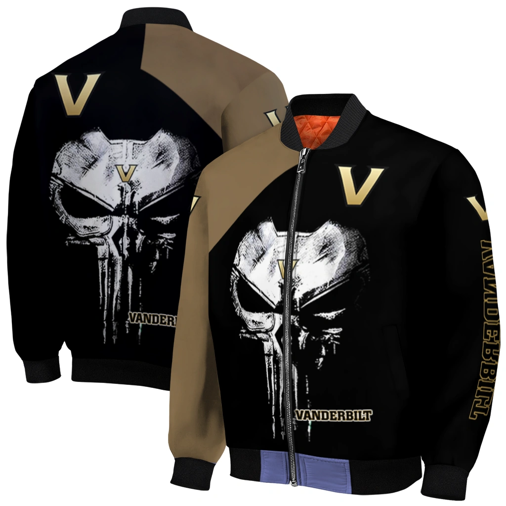 vanderbilt commodores edgy mask black bomber jacket best selling vanderbilt commodores edgy mask black bomber jacket best selling